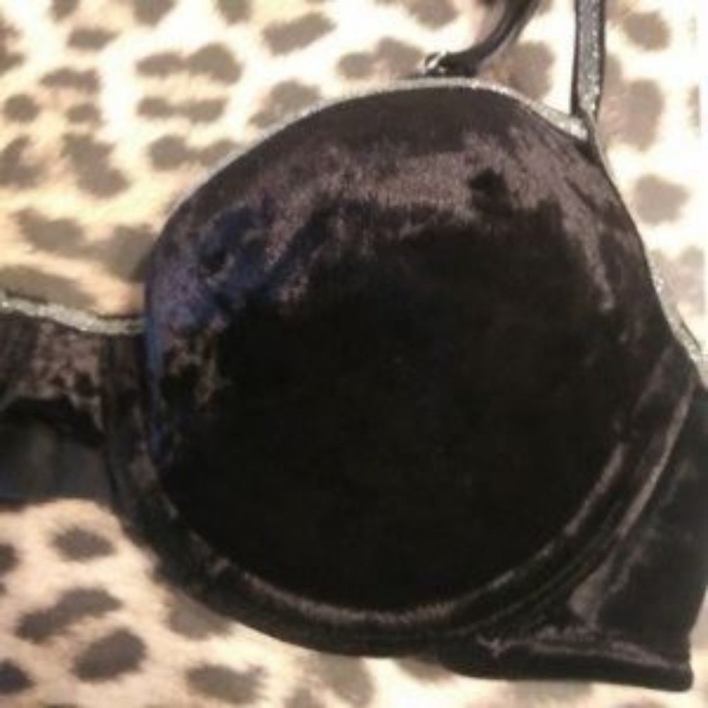 Victoria's Secret Black Velvet Bra